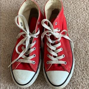 Red high top converse